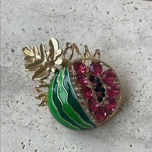 Macy's Gold and Green Pomegranate Brooch